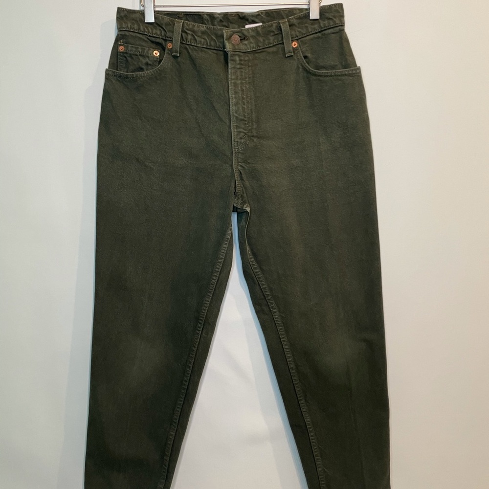 Levis 551 Womens 14 Relaxed Fit Green Mom Jeans
